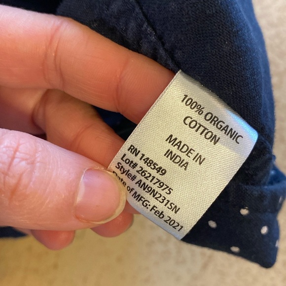 Men’s polka dot blue casual button down mens size XXL preppy organic cotton - Picture 9 of 9